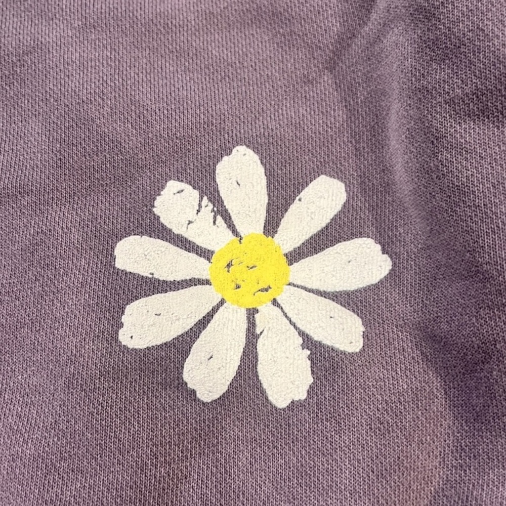 Purple Sweater with Daisy Print